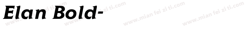 Elan Bold字体转换
